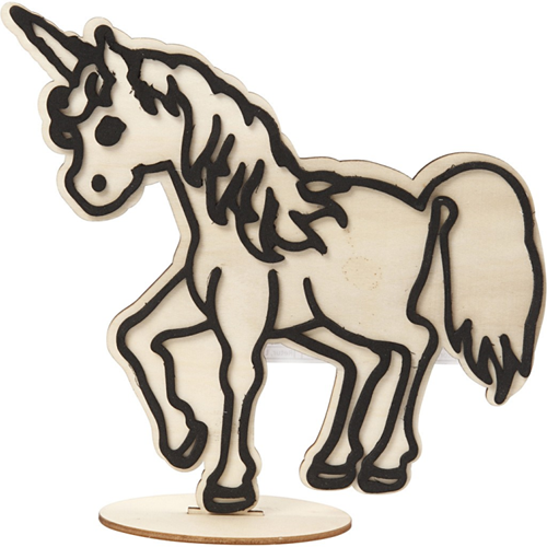 CC Houten Figuur Unicorn 19 cm