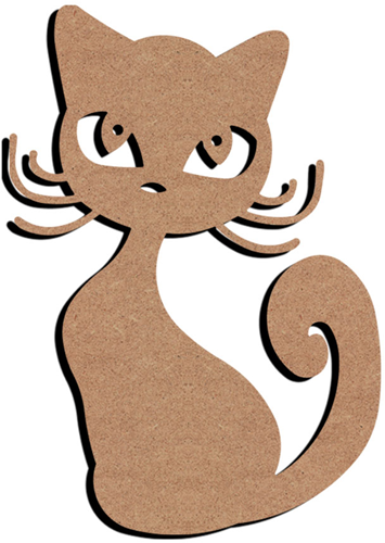MDF Figuur Kat 26 cm