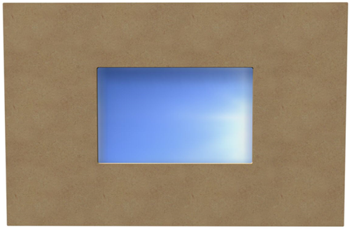 Gomille MDF Rechthoekige Spiegel 58 cm