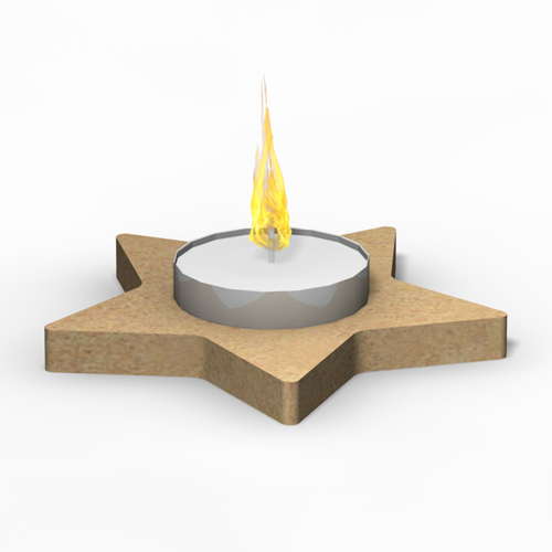 Gomille MDF Waxinelicht Ster 13x9 cm