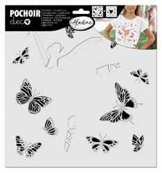 Aladine Superposable Template Set 28x28 cm Ballerina and Butterflies