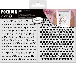 Aladine Stencil Hearts 13 x 18 cm
