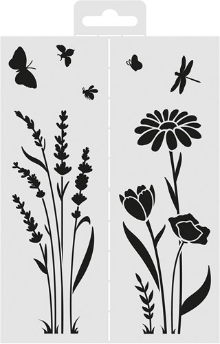 Aladine Stencil Lavenders 18 x 13 cm-2