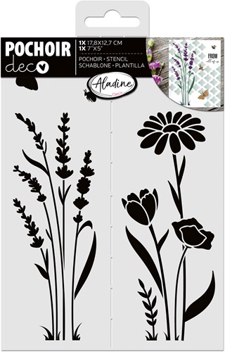 Aladine Stencil Lavenders 18 x 13 cm