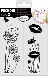 Aladine Stencil Dandelion 18 x 13 cm
