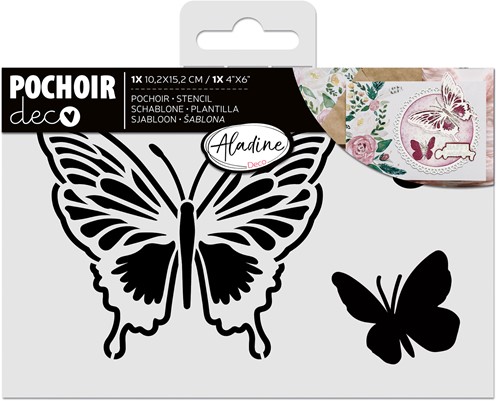 Aladine Stencil Butterfly 10 x 15 cm