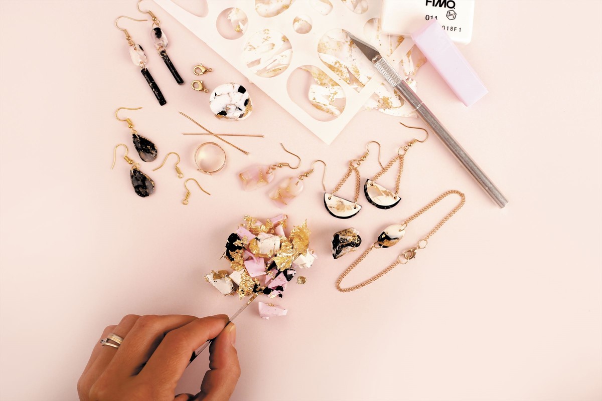 Marmer Sieraden met FIMO klei