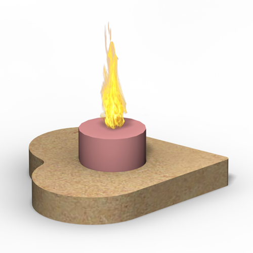 Gomille MDF Kaarshouder Hart 7x7 cm