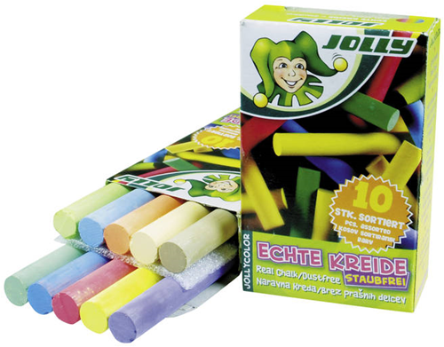 Jolly Schoolbordkrijt Gekleurd 10 stuks