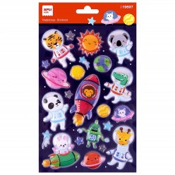Apli Stickers Ruimte Dieren 23 stuk