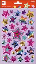 Apli Kleurrijke Stickers Sterren 37 stuk