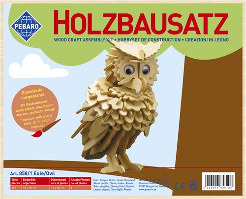 Pebaro Houten Bouwset Uil