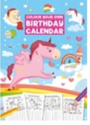 Wins Kleur je eigen verjaardagskalender thema Unicorn