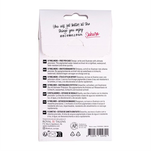 Sakura Pigma Micron Black Edition Set 6 pieces + Free Pouch-2
