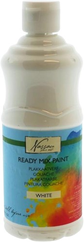 Nassau Ready Mix Gouache Plakkaatverf 500 ml Wit