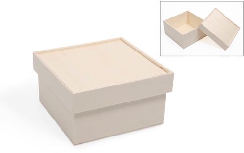Houten Doos Vierkant 16,5x16,5x9 cm