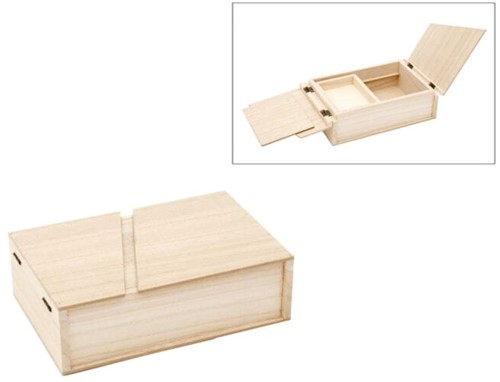 Houten Doos met Dienblad 20x13x6 cm
