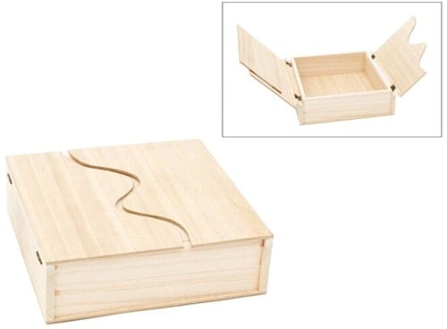 Houten Doos Golf 20x20x6 cm