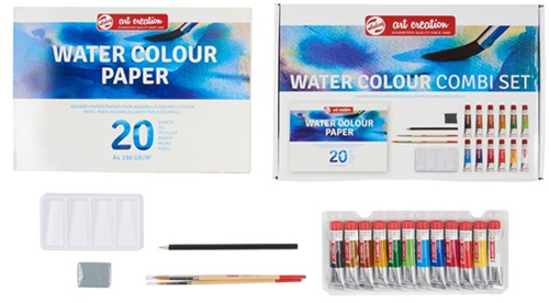 TAC Combiset Aquarelverf 12 kleuren x12 ml