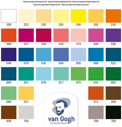 TAC Soft Pastels Set 36 pieces-3