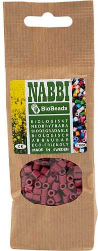 Nabbi BioBeads Strijkkralen Burgundy 1000 stuks-3
