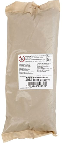 Nabbi BioBeads Strijkkralen Bruin 3000 stuks-3