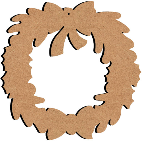 Gomille MDF Figuur Kerstkrans 38 cm