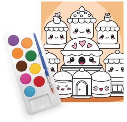 GC Paint by Numbers Set Kawaii Cakes 18.5 x 22 cm-3