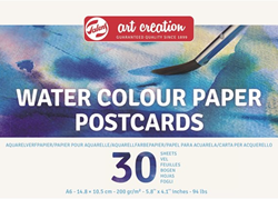 TAC Aquarelpapier Postkaarten 10,5x14,8 cm 200gr 30 vel