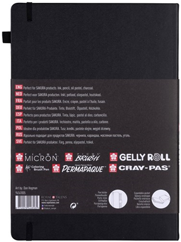 Sakura Sketchbook A4 140gr 80 sheets Black-2