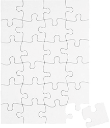 CC Jigsaw Puzzle, white, 24 puzzle pieces, size 15x21 cm, 16 pc/ 1 pack