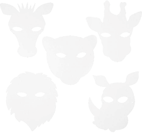 TeachMe Kartonnen Jungle Maskers 16 stuks
