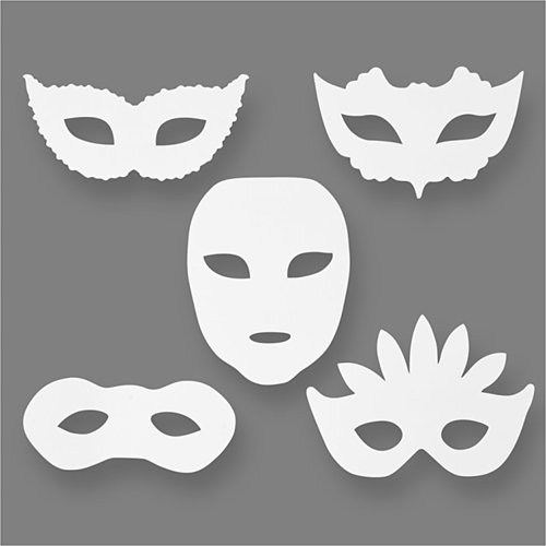 TeachMe Kartonnen Theatermaskers, 16 stuks