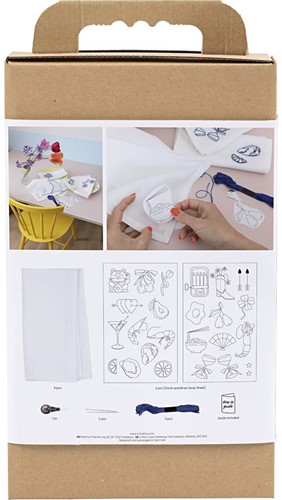 CC Craft Set Embroidery Napkins Off-White-3