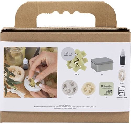 CC Mini Hobbyset Zeep Maken Schelpen Olijfgroen-2