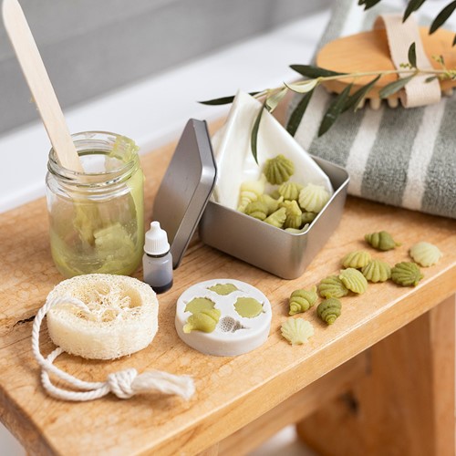 CC Mini Hobbyset Zeep Maken Schelpen Olijfgroen-3