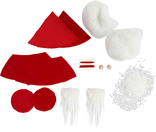 CC Mini Craft Kit, red, Christmas gnome, H: 12 cm, 1 pack-2