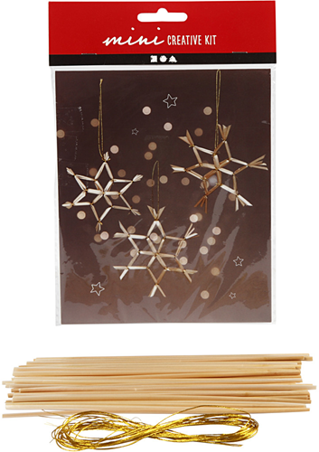 CC Mini Creative Kit Sneeuwvlokken Stro 10 cm 3 stuks