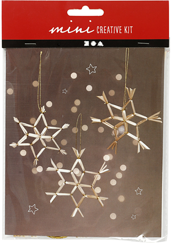 CC Mini Creative Kit Snowflakes Straw 10 cm 3 pieces-2
