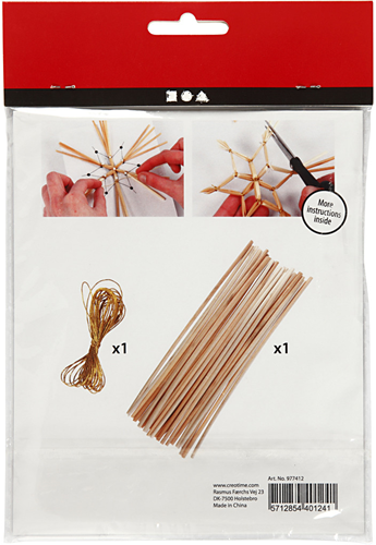 CC Mini Creative Kit Snowflakes Straw 10 cm 3 pieces-3