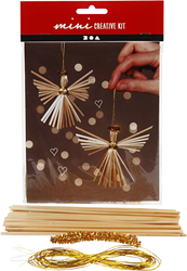 CC Mini Craft Kit, straw angel, H: 8 cm, 1 pack