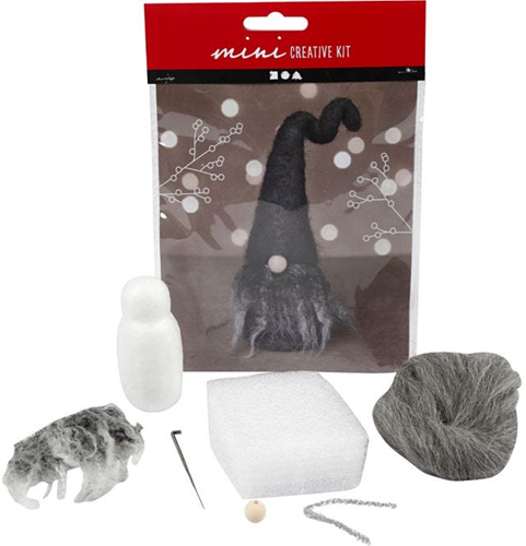 CC Mini Creative Kit Kerst Gnoom Grijs 20 cm-2