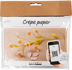 CC Mini Craft Kit Crepe Paper, Cherry branch, Crêpe ratio: 180%, 105 g, 1 pack