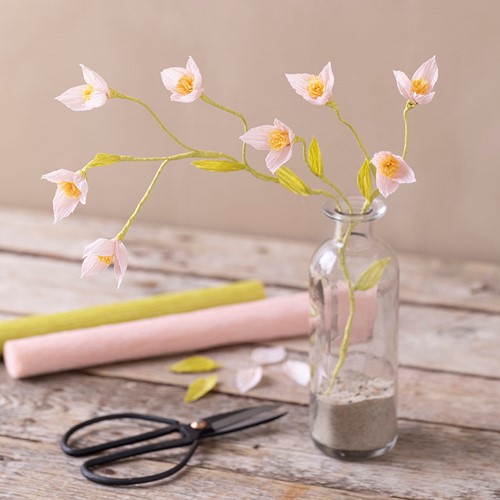 CC Creatieve Mini Hobbyset Crêpepapier Bloemen Kersentak-2