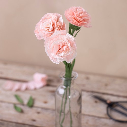 CC Mini Craft Kit Crepe Paper, Carnations, Crêpe ratio: 180%, 105 g, 1 pack-2