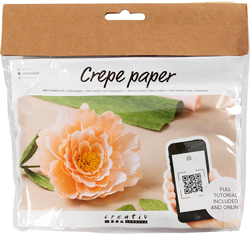 CC Creatieve Mini Hobbyset Crêpepapier Bloemen Pioenroos