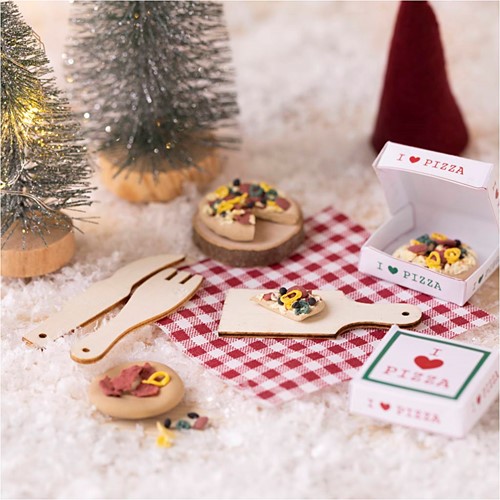 CC Mini Craft Kit Elf Door, Pizza, 1 pack-2