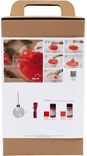 CC Hobbyset  8 Kerstballen Marmeren-2