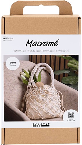 CC Hobbyset Macramé Tas Wit