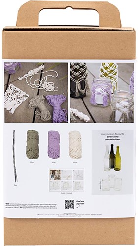 CC Craft Kit Macramé, Glass Decoration, 1 pack-2